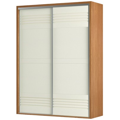Guarda-Roupa Solteiro 2 Portas 2 Gavetas 100% Mdf Freijo/Off White Tw601 – Dalla Costa