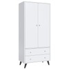 Guarda-Roupa Infantil 2 Portas 2 Gavetas Branco 2042 - Percasa