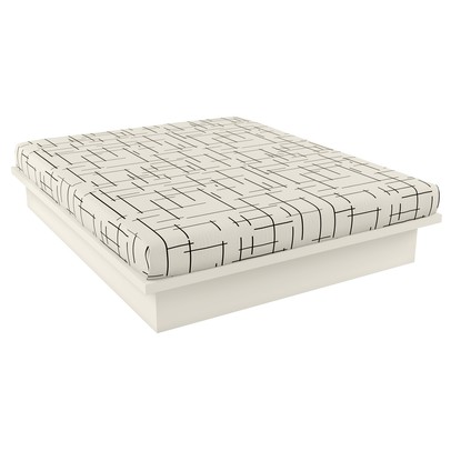 Cama de Casal 100% Mdf Off White Tw22 - Dalla Costa