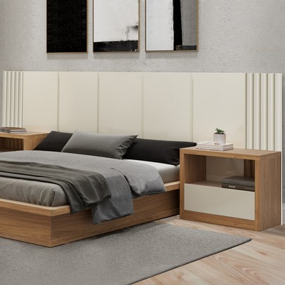 Cabeceira Casal 100% Mdf Off White Tw185 - Dalla Costa