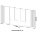 Cabeceira Casal 100% Mdf Off White/Freijó Tw185 - Dalla Costa