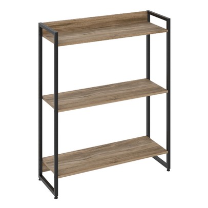 Estante para Livros Dynamica 3 Prateleiras Carvalho/Preto 11061 - Compace