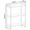 Estante para Livros Dynamica 3 Prateleiras Nogal/Preto 11061 - Compace