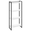 Estante para Livros Dynamica 4 Prateleiras Branco Chess/Preto 11062 - Compace