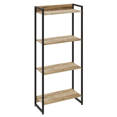 Estante para Livros Dynamica 4 Prateleiras Carvalho/Preto 11062 - Compace