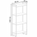 Estante para Livros Dynamica 4 Prateleiras Carvalho/Preto 11062 - Compace