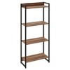 Estante para Livros Dynamica 4 Prateleiras Nogal/Preto 11062 - Compace
