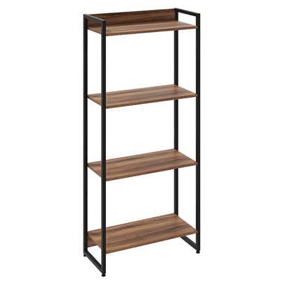 Estante para Livros Dynamica 4 Prateleiras Nogal/Preto 11062 - Compace