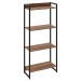 Estante para Livros Dynamica 4 Prateleiras Nogal/Preto 11062 - Compace