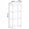 Estante para Livros Dynamica 4 Prateleiras Nogal/Preto 11062 - Compace