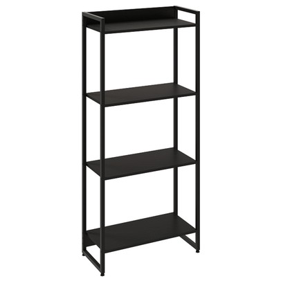 Estante para Livros Dynamica 4 Prateleiras Preto ônix/Preto 11062 - Compace