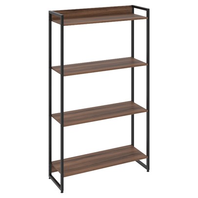 Estante para Livros Dynamica 4 Prateleiras Nogal/Preto 11063 - Compace