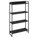 Estante para Livros Dynamica 4 Prateleiras Preto ônix/Preto 11063 - Compace