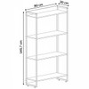 Estante para Livros Dynamica 4 Prateleiras Preto ônix/Preto 11063 - Compace
