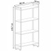 Estante para Livros Dynamica 4 Prateleiras Preto ônix/Preto 11063 - Compace