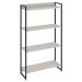Estante para Livros Dynamica 4 Prateleiras Snow/Preto 11063 - Compace