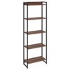 Estante para Livros Dynamica 5 Prateleiras Nogal/Preto 11064 - Compace