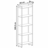 Estante para Livros Dynamica 5 Prateleiras Preto ônix/Preto 11064 - Compace