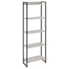 Estante para Livros Dynamica 5 Prateleiras Snow/Preto 11064 - Compace