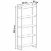 Estante para Livros Dynamica 5 Prateleiras Preto ônix/Preto 11065 - Compace