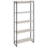 Estante para Livros Dynamica 5 Prateleiras Snow/Preto 11065 - Compace
