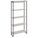 Estante para Livros Dynamica 5 Prateleiras Snow/Preto 11065 - Compace
