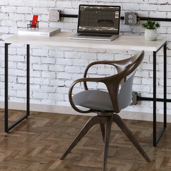 Mesa Escrivaninha Dynamica Snow/Preto 11067 - Compace