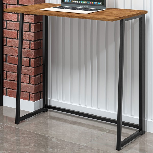 Mesa Escrivaninha Fit Dobrável Preto/Canela Rústico - Art Panta