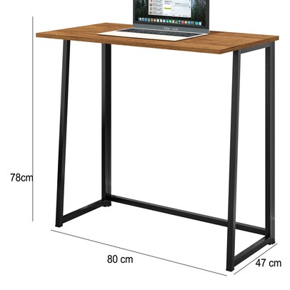 Mesa Escrivaninha Fit Dobrável Preto/Canela Rústico - Art Panta