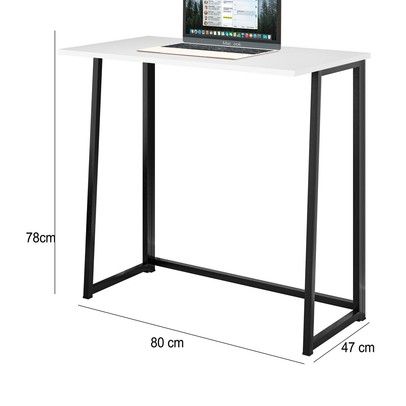 Mesa Escrivaninha Fit Dobrável Preto/Branco - Art Panta