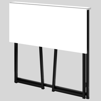 Mesa Escrivaninha Fit Dobrável Preto/Branco - Art Panta