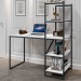 Mesa Escrivaninha Fit 4 Prateleiras Preto/Branco - Art Panta