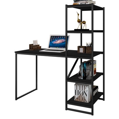 Mesa Escrivaninha Fit 4 Prateleiras Preto - Art Panta