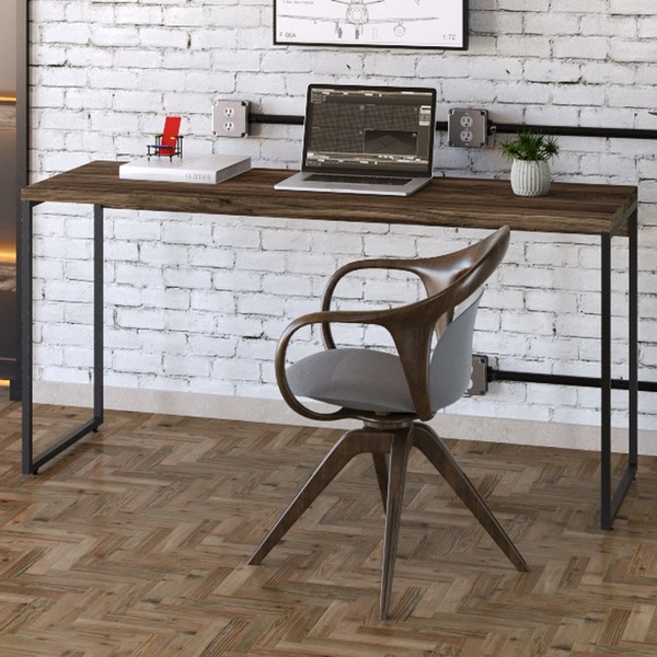 Mesa Escrivaninha Dynamica Carvalho Dark/Preto 11069 - Compace