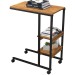 Mesa de Canto Fit 2 Prateleiras Preto/Canela Rústico - Art Panta