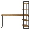 Mesa Escrivaninha 4 Prateleiras Carvalho/Preto 14907 - Compace