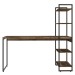 Mesa Escrivaninha 4 Prateleiras Carvalho Dark/Preto 14907 - Compace