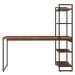 Mesa Escrivaninha 4 Prateleiras Nogal/Preto 14907 - Compace