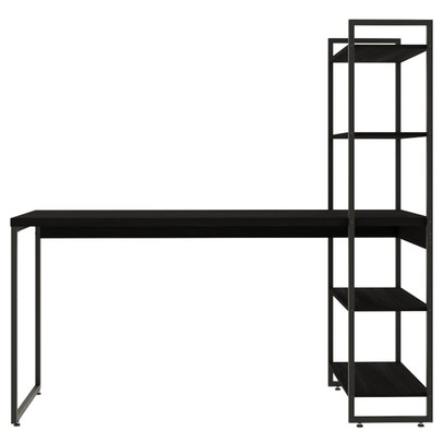 Mesa Escrivaninha 4 Prateleiras Preto ônix/Preto 14907 - Compace