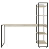 Mesa Escrivaninha 4 Prateleiras Snow/Preto 14907 - Compace