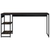 Mesa Escrivaninha 2 Prateleiras Preto ônix/Preto 14908 - Compace