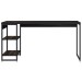 Mesa Escrivaninha 2 Prateleiras Preto ônix/Preto 14908 - Compace