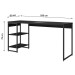 Mesa Escrivaninha 2 Prateleiras Snow/Preto 14908 - Compace