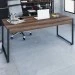 Mesa Escrivaninha Kuadra Nogal/Preto 15425 - Compace