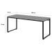 Mesa Escrivaninha Kuadra Snow/Preto 15425 - Compace