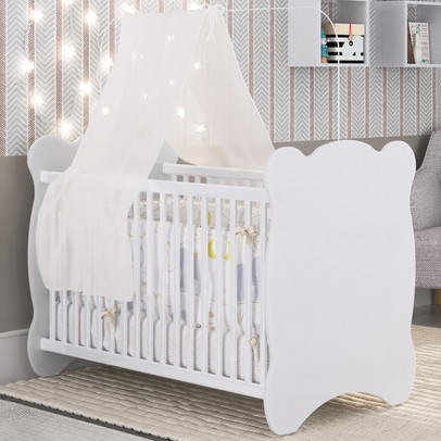 Berço com Armação Mosquiteiro Branco 7000 - Percasa