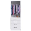 Guarda-Roupa Solteiro 2 Portas 4 Gavetas Branco 2034 - Percasa
