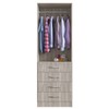 Guarda-Roupa Solteiro 2 Portas 4 Gavetas Fresno 2034 - Percasa