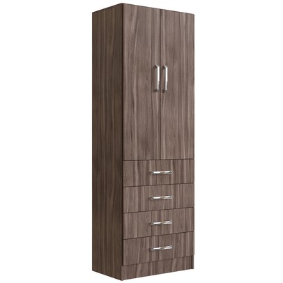 Guarda-Roupa Solteiro 2 Portas 4 Gavetas Carvalho 2034 - Percasa