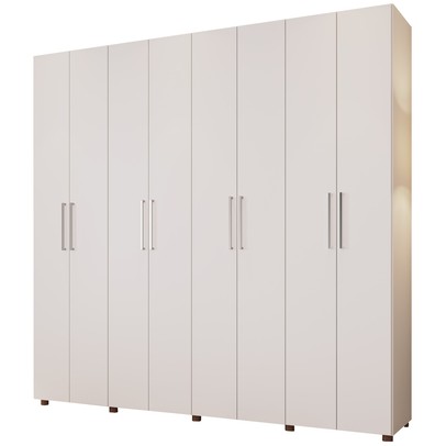 Guarda-Roupa Casal 8 Portas 4 Gavetas Branco 2022 - Percasa